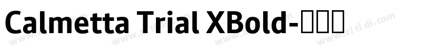 Calmetta Trial XBold字体转换